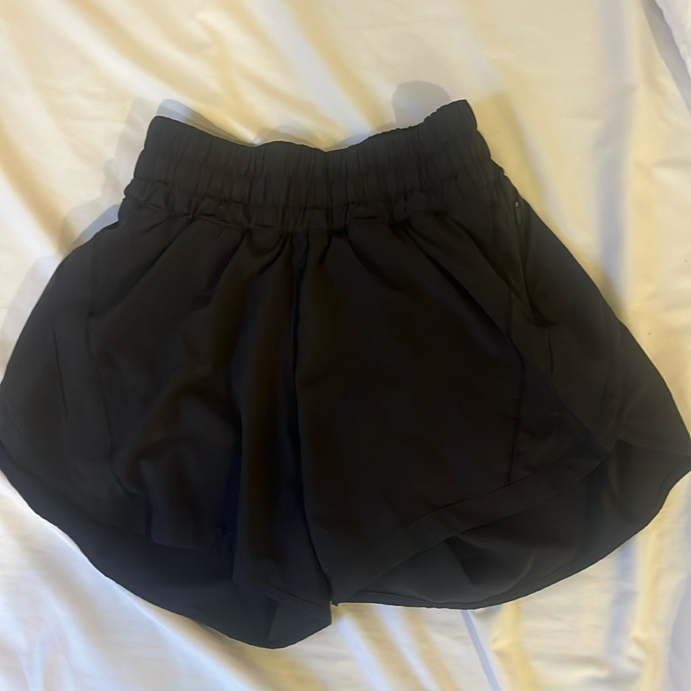 Black size 0 lululemon shorts